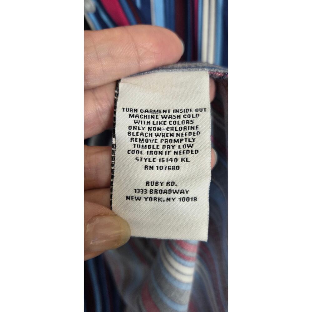 Ruby Rd Button Up Striped Shirt - Picture 8 of 8